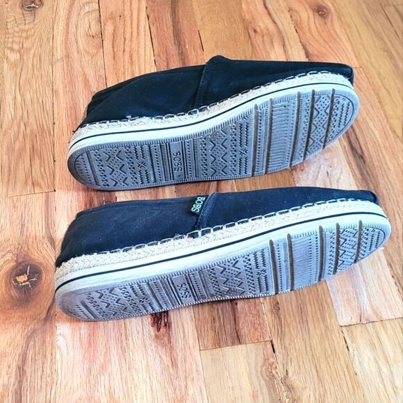 BOBS 32719 Breeze Memory Foam Black Espadrille Shoes Sz 9 - Picture 2 of 6